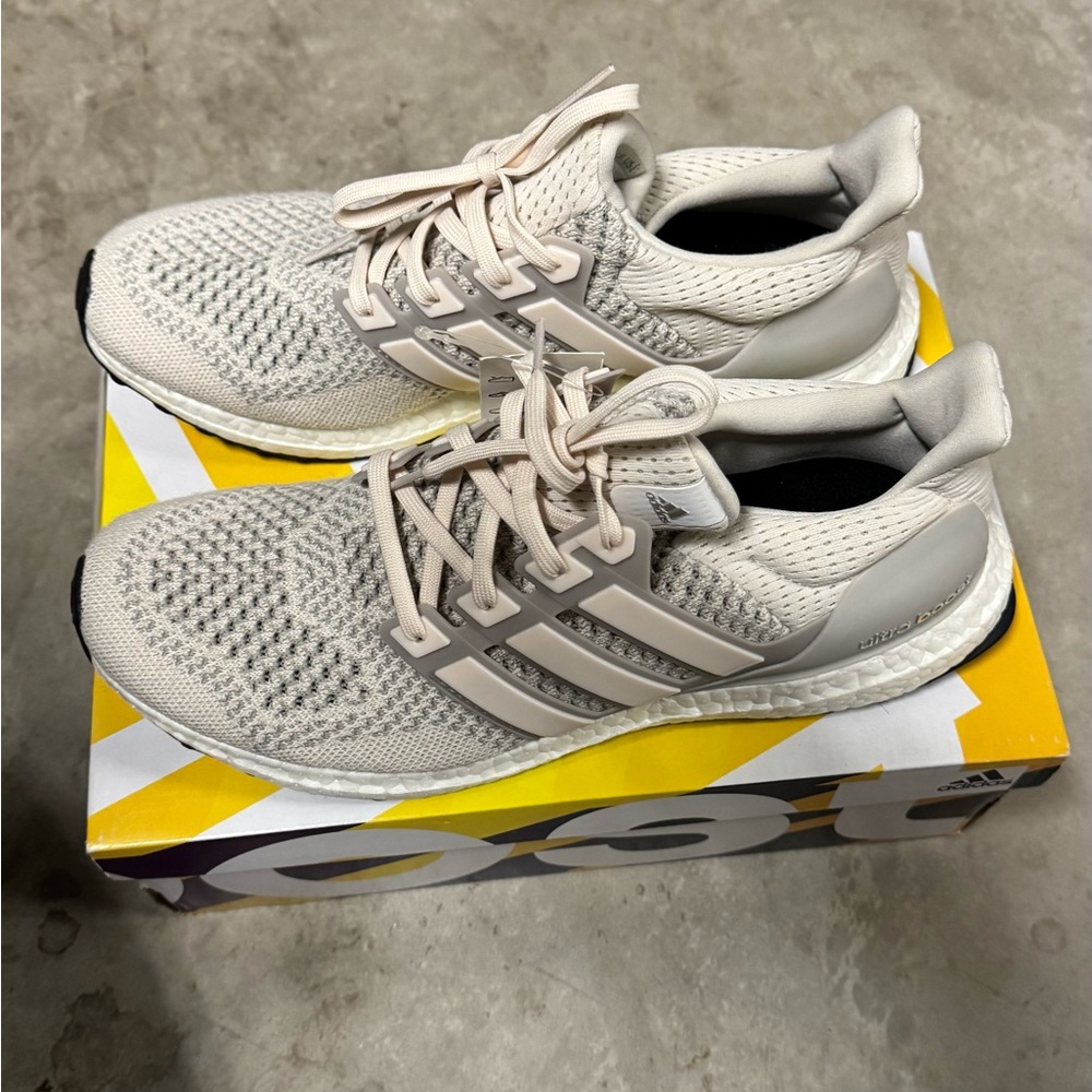 Adidas Light Tan Knit Sneakers - Picture 5 of 10
